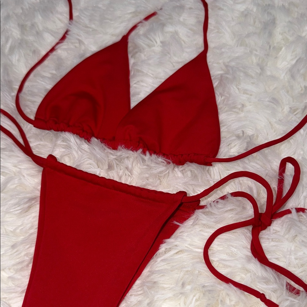 Red Triangle Bikini Set - Picture 4 of 7